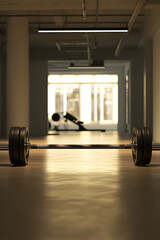 Barbell in Focus: Space for Fitness Inspiration and Motivation