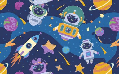 cartoon pattern seamless with-child