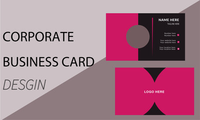 creative modern clean corporate multiple color business card design templete