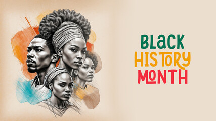 Black History Month Banner Social Media Template