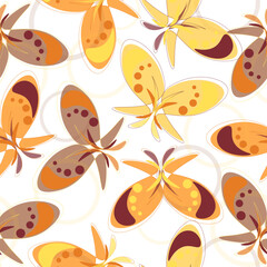 seamless pattern with autumn leaves