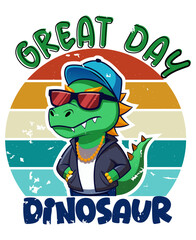 Fototapeta premium Cute Dinosaur Great Day Dinosaur