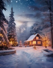 house in winter