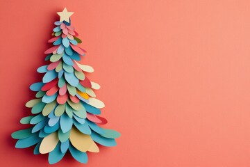Handcrafted Paper Christmas Tree for Holiday Decorations