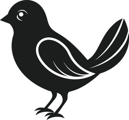  Cute Bird Silhouette Vector Illustration