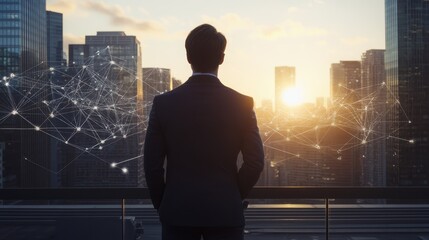 The Businessman Observing Sunrise