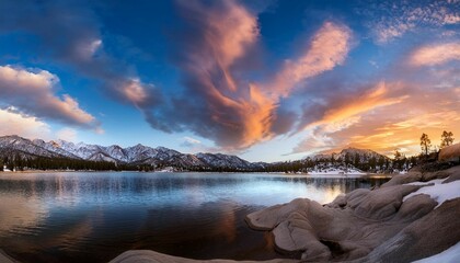 Obraz premium sky silver lake california