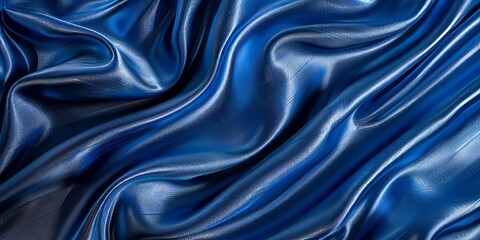 Obraz premium Satin and glossy texture, royal blue color, with a sheen that catches the light