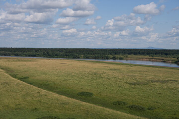 Obraz premium Russia Perm region landscape on a summer cloudy day