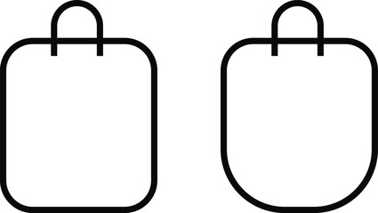 shopping bag icon set. paper bags sign. Bag symbol. Online Shop Symbol.