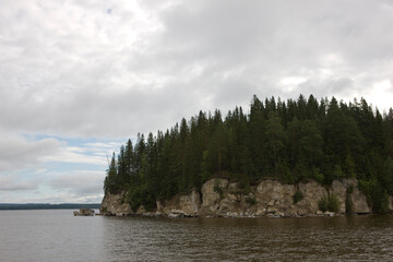 Russia Perm region landscape on a summer cloudy day