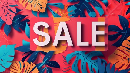 Bold and eye-catching sale banner with vibrant colors and attractive typography