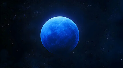 Obraz premium 3D Illustration Blue Planet Space Stars Galaxy Cosmic Universe