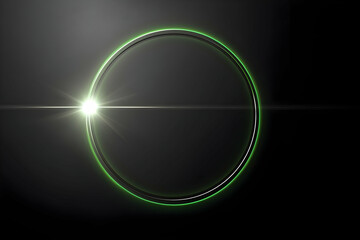 Abstract Background - Green Neon Circle Light Illustration