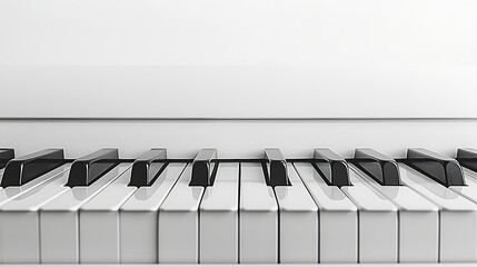 Elegant Close-Up of a Piano Keyboard with Black and White Keys Highlighting Musical Instruments and Artistic Expression for Creative Projects