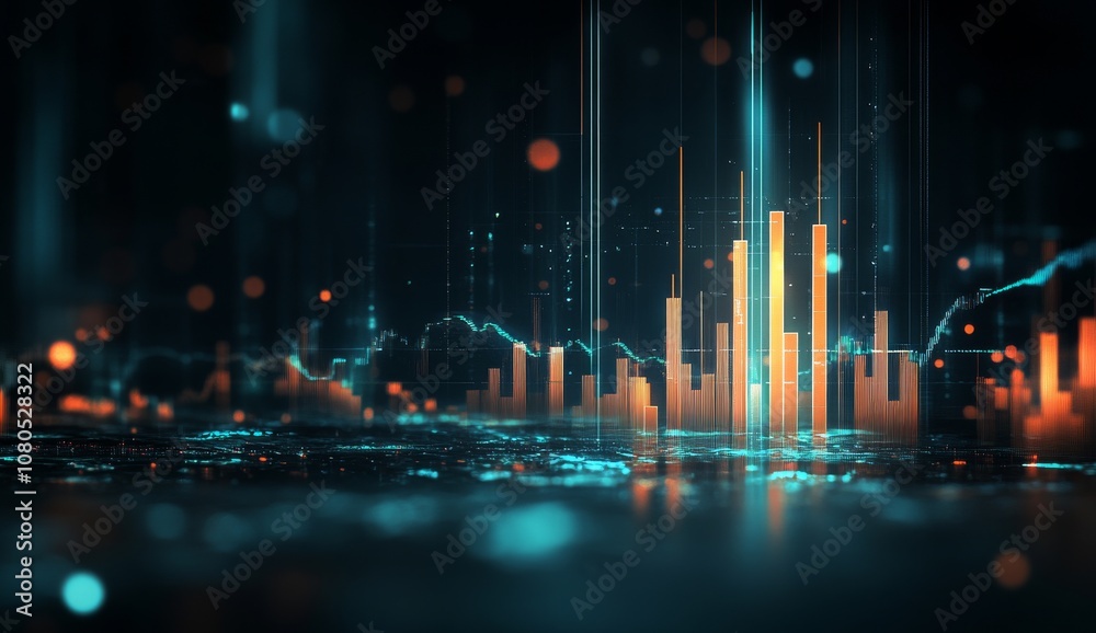 Aufkleber Dynamic financial data visualization enhances analysis with advanced charts and graphs, aiding informed investment decisions through innovative technology for better insights and outcomes