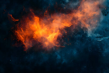 Fototapeta premium Abstract Background - Cosmic Fire and Smoke