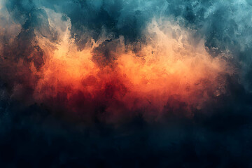 Fototapeta premium Abstract Background Illustration - Fiery Orange and Teal