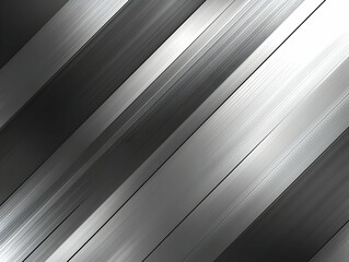 Obraz premium Abstract Background - Sleek Silver and Black Diagonal Stripes