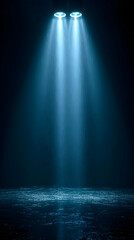 Obraz premium Abstract Background - Dark Blue Light Beams on Water