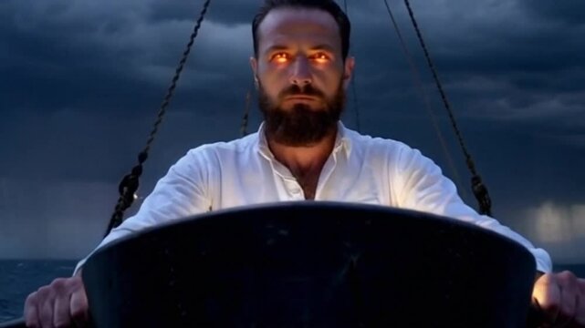 spooky ghost ship captain