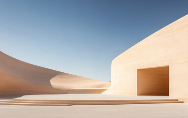 Minimalist modern art building space structure
