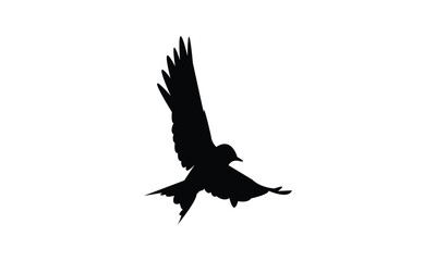 Barn Swallow Silhouette Design  And Vector Illustration. 