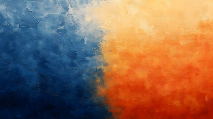 Obraz premium Abstract Background Illustration - Blue and Orange Textured Painting
