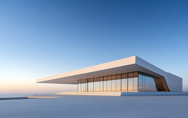 Fototapeta premium Minimalist modern art building space structure 