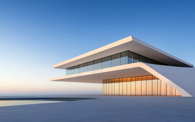Fototapeta premium Minimalist modern art building space structure 