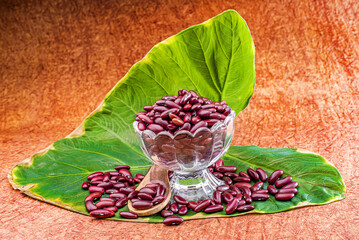 A bowl of red beans on a rustic wooden table, red beans, bowl, food, legumes, healthy, vegetarian, cooking, ingredient, organic