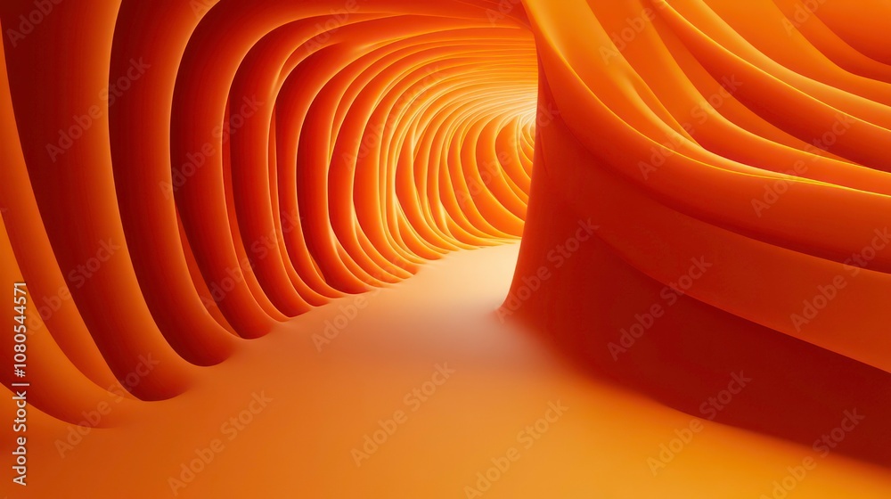 Poster Vivid orange 3d background design with space for your message - dynamic style variation