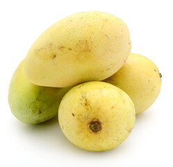 Mango fruit (Mangifera) isolated on white background
