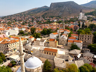 defaultAerial View of Mostar and the Historic Stari Most