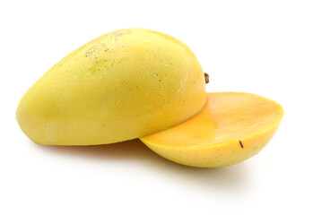Mango fruit (Mangifera) isolated on white background
