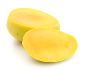 Mango fruit (Mangifera) isolated on white background
