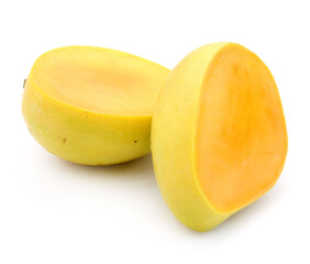 Mango fruit (Mangifera) isolated on white background
