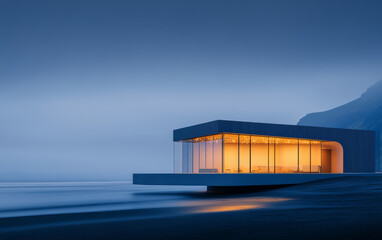 Fototapeta premium Minimalist modern art building space structure