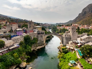 defaultAerial View of Mostar and the Historic Stari Most