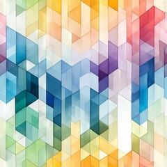 Obraz premium Geometric Rainbow Seamless Pattern, Graphic Seamless Pattern