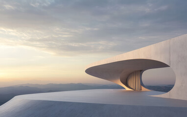 Minimalist modern art building space structure
