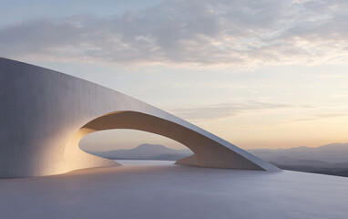 Minimalist modern art building space structure
