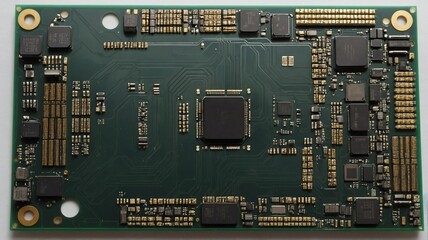 complex electronic circuit board showcasing various integrated components and connections