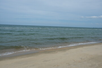 Sandy beach and sea for background