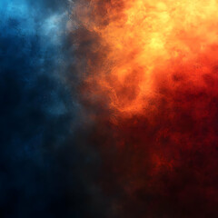 Obraz premium Abstract Background Illustration Red Orange Blue Smoke Fire Ice