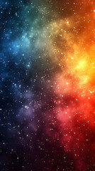 Naklejka premium Abstract Background - Colorful Galaxy Nebula Stars Space Dust