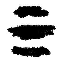 Collection of vector paint bold brush strokes. Grunge marker highlight underline
