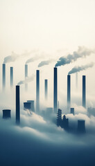 Fototapeta premium smoke from plant chimney 