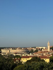 Naklejka premium View of the city by day during summer