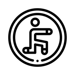 Athlete line icon